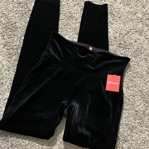 NWT SPANX Black Velvet Leggings size Small